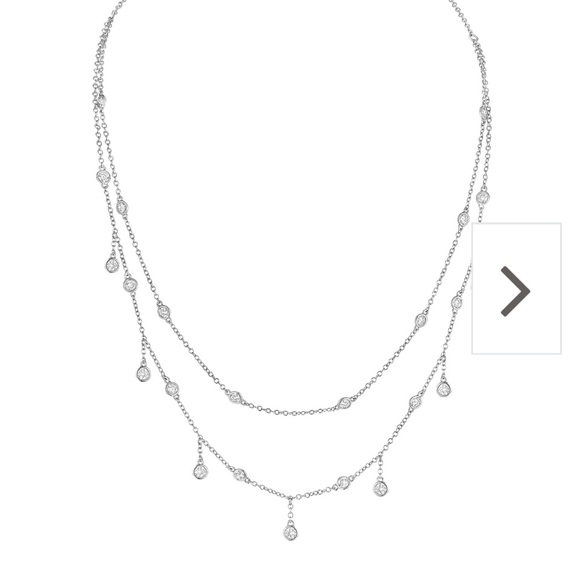 DOUBLE LAYER BEZEL NECKLACE - Picture 2 of 3